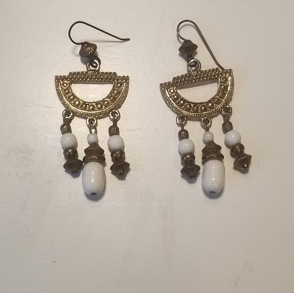 Vintage Beaded Dangle Earrings